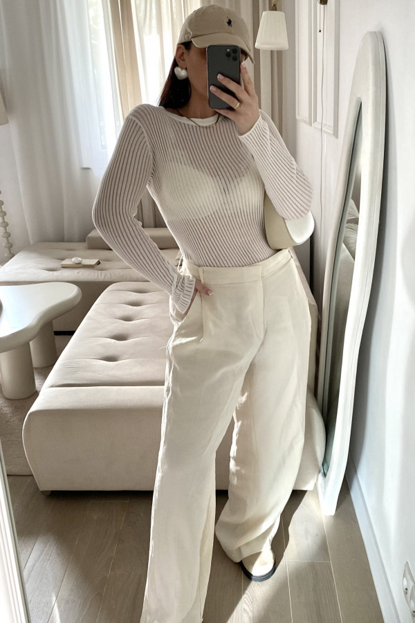 Bluzka prześwitująca biała Marsilia 31