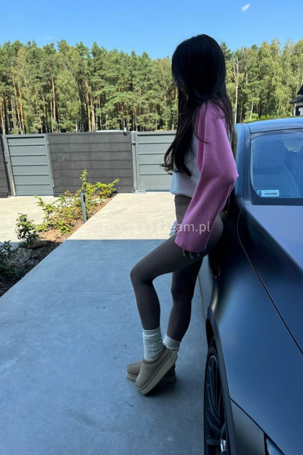 Ocieplacze getry ażurowe Nastia białe 150