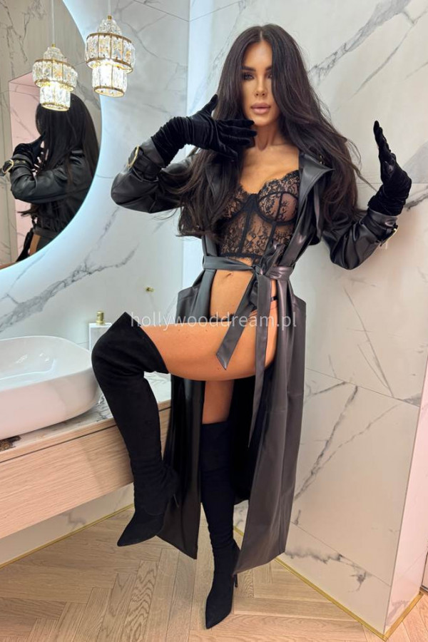 Komplet bielizny gorset+ stringi NIGHT TIME czarny 89