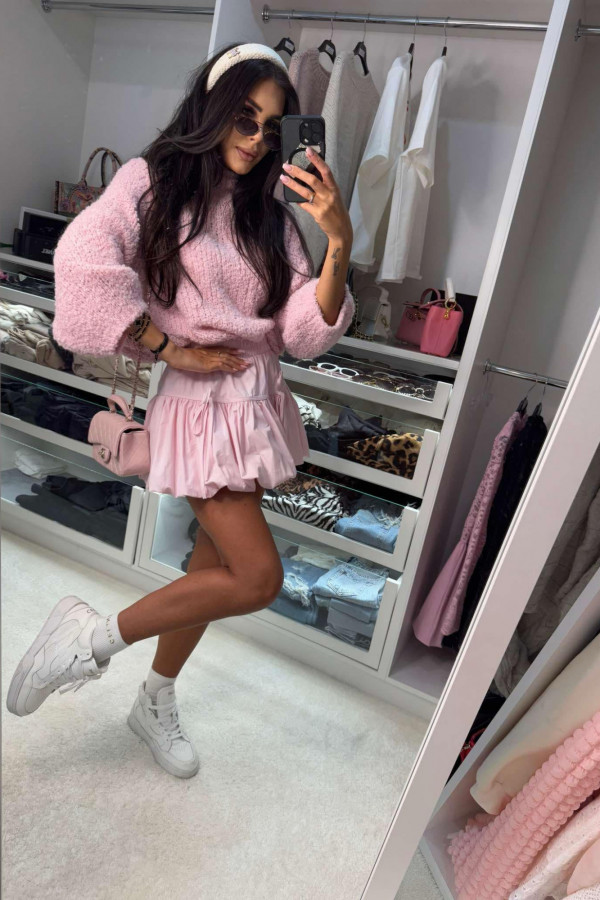 Spódniczka bombka mini z kokardkami SWEETI różowa 17