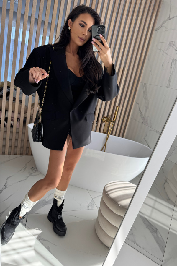 Marynarka na jeden guzik SOFIA czarna 69