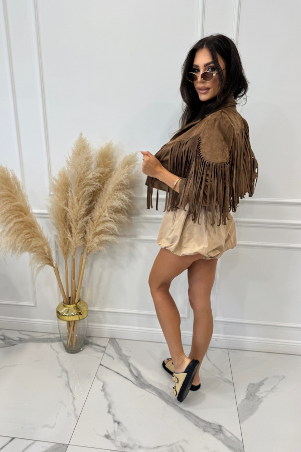 Spodenki krótkie bombka JULIETTA beżowe 161