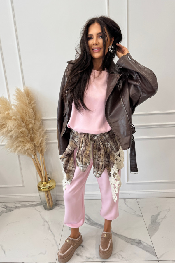 Kurtka skórzana oversize brązowa MARCEL