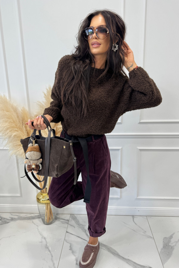 Czekoladowy sweter bukla WERA 194,190