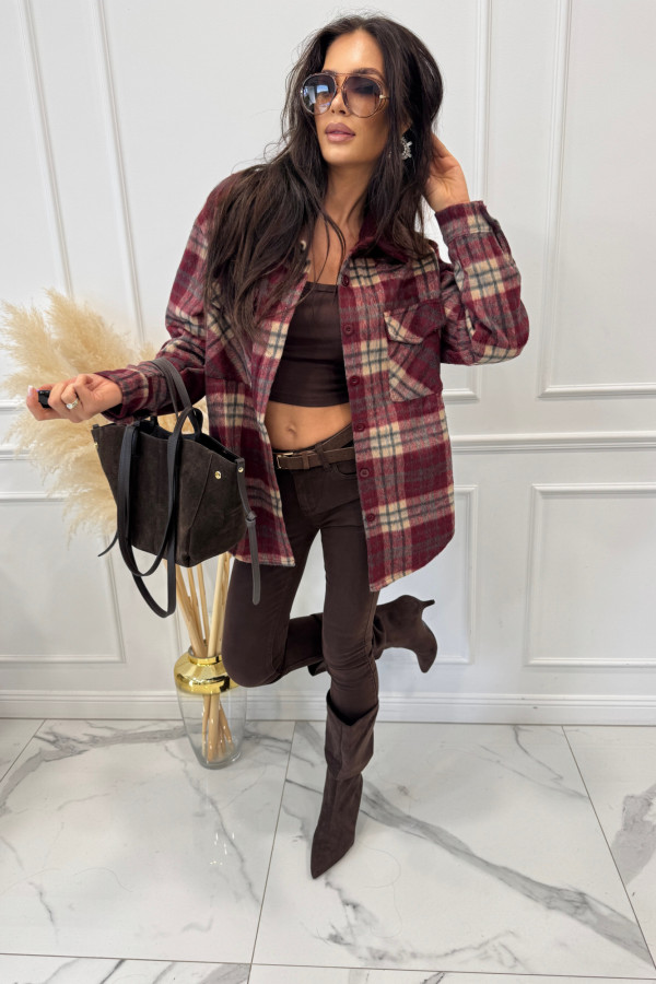 Brązowe spodnie push-up Berni 195