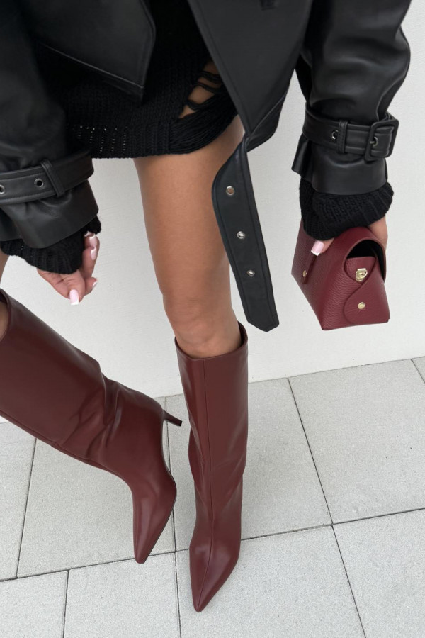 Winne kozaki skórzane przed kolano EVELINA