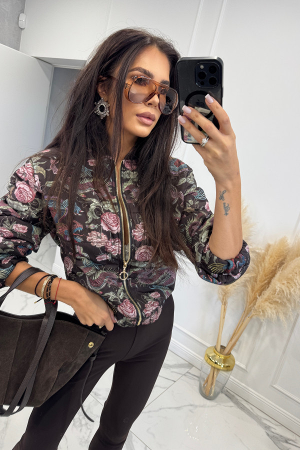 Czekoladowa bomberka w kolorowe kwiaty Aga 190