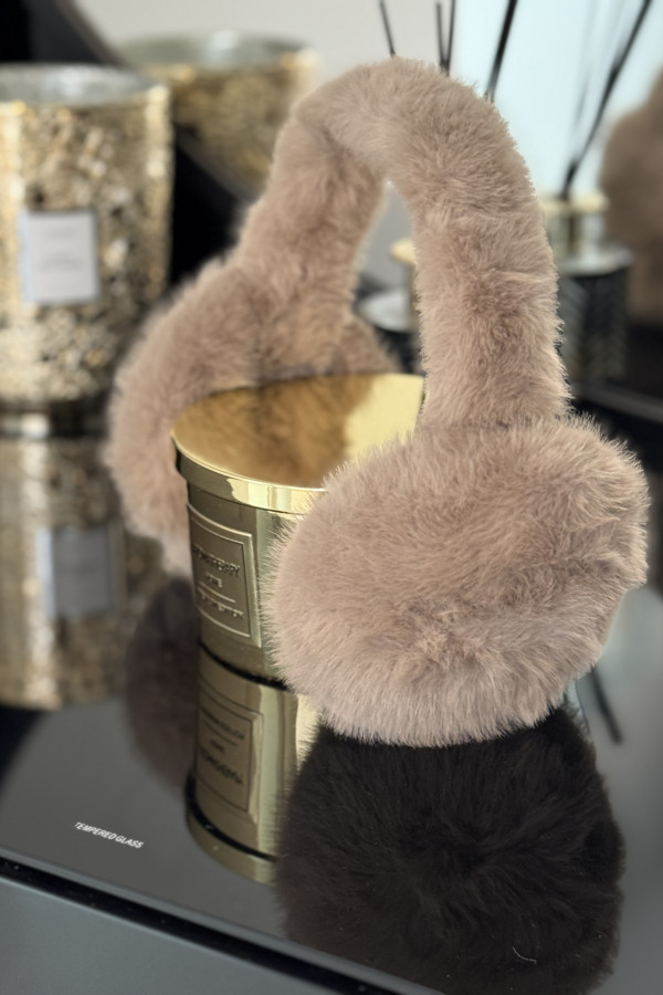 Mokka nauszniki z futerkiem LIZZY 09