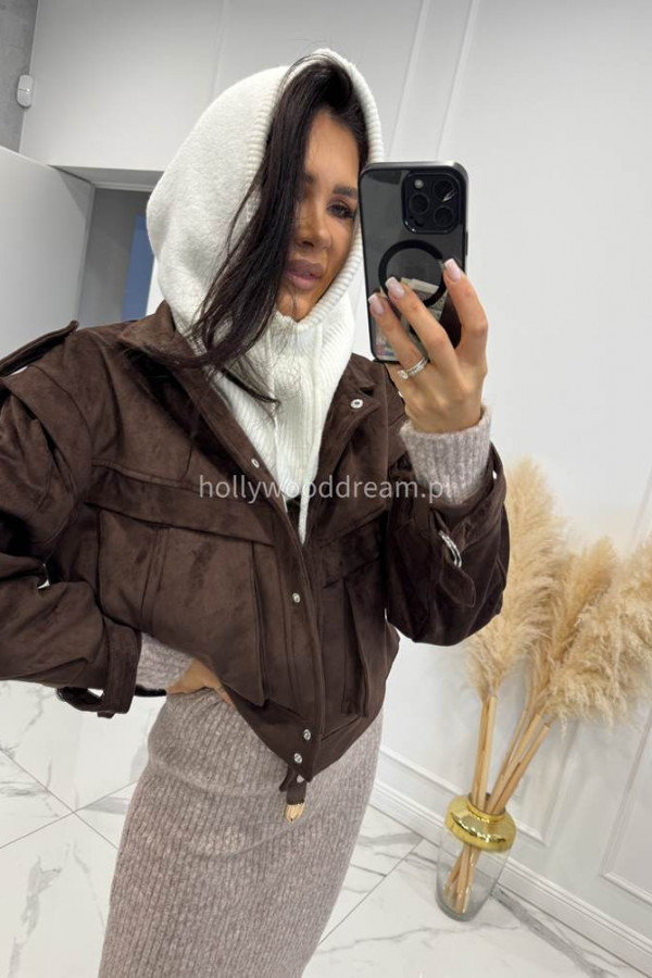 Kremowy kaptur balaclava Winter