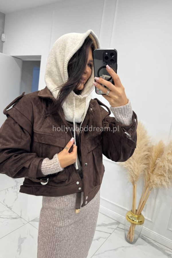 Jasno beżowy kaptur balaclava Winter