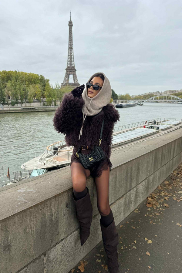 Kaptur z kominem EMILY ciemny beż 09, 194